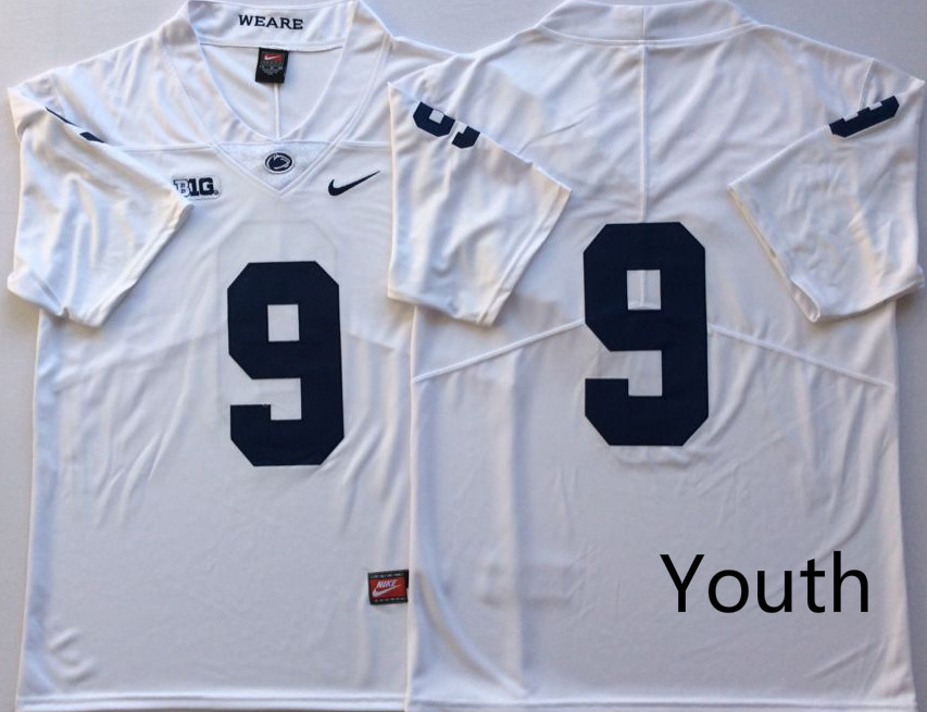 NCAA Youth Penn State Nittany Lions White #9 MCSORLEY blank name jerseys->youth ncaa jersey->Youth Jersey